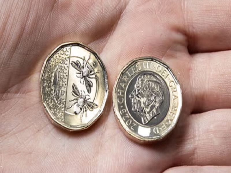 First One Pound Coins To Feature King Charles Enters Circulation In UK